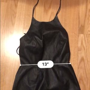 100% leather sexy black dress.